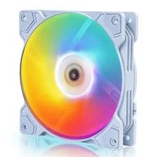 Cooler Para Gabinete Round5 Cyclone White, Rainbow, 120mm, Molex, Branco, R5-CYCLONE-FW-W-2204