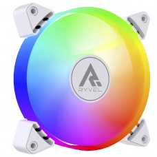 Cooler Para Gabinete Ryvel Snowy White, ARGB, 120mm, Branco, RY-FN-SW-WT-5V