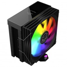 Cooler Para Processador PCYES Duley Black Vulcan ARGB, 120mm, Com Display, Intel/AMD, Preto, YT001