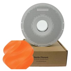 Filamento Bambu Lab Pla Basic, 1,75mm, 1Kg, Laranja, Com Carretel Reutilizável, A00-A0-1.75-1000-SPL