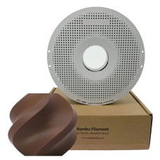 Filamento Bambu Lab Pla Basic, 1,75mm, 1Kg, Marrom Cacau, Com Carretel Reutilizável, A00-N1-1.75-1000-SPL