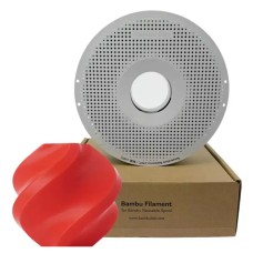 Filamento Bambu Lab PLA Basic, 1,75mm, 1Kg, Vermelho, Com Carretel Reutilizável, A00-R0-1.75-1000-SPL