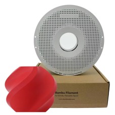 Filamento Bambu Lab PLA Matte, 1,75mm, 1Kg, Vermelho, Com Carretel Reutilizável, A01-R1-1.75-1000-SPL