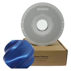 Filamento Bambu Lab PLA Silk+, 1,75mm, 1Kg, Azul, Com Carretel Reutilizável, A06-B1-1.75-1000-SPL