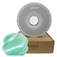 Filamento Bambu Lab PLA Silk+, 1,75mm, 1Kg, Verde Menta, Com Carretel Reutilizável, A06-G1-1.75-1000-SPL