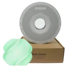 Filamento Bambu Lab PLA Translucent, 1,75mm, 1Kg, Light Jade (Jade Claro), Com Carretel Reutilizável, A17-G0-1.75-1000-SPL