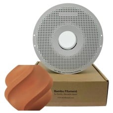 Filamento Bambu Lab PLA Wood, 1,75mm, 1Kg, Clay Brown, Com Carretel Reutilizável, A16-N0-1.75-1000-SPL