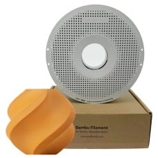 Filamento Bambu Lab PLA Wood, 1,75mm, 1Kg, Ochre Yellow, Com Carretel Reutilizável, A16-Y0-1.75-1000-SPL