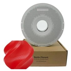 Filamento Bambu Lab TPU 95A HF, 1,75mm, 1Kg, Vermelho, Com Carretel Reutilizável, U00-R0-1.75-1000-SPL