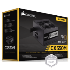 Fonte Corsair CX550M 550W, 80 Plus Bronze, PFC Ativo, Semi Modular, CP-9020102-WW