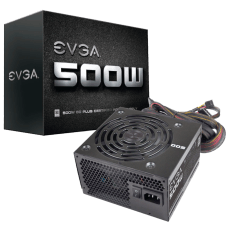 Fonte EVGA 500 W1 500W, 80 plus White, PFC Ativo, 100-W1-0500-KR