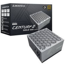 Fonte Montech Century II 550W, 80 Plus Gold, ATX 3.1, PFC Ativo, Full Modular, Cinza