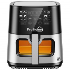 Fritadeira Elétrica Air Fryer Pro Home Style PRO, 100% Digital, Com Visor, 8L, 110V, Preto e Inox, PH-AF-SP1700WS8LS110D