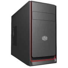 Gabinete Gamer Cooler Master Masterbox E300L, Mini Tower, Black/Red, Sem Fonte, Com 1 Fan, MCB-E300L-KN5N-B00