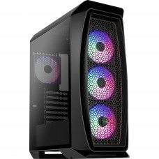 Gabinete Gamer Aerocool Aero One Frost, Mid Tower, FRGB, Vidro Temperado, Black, ATX, Sem Fonte, Com 4 Fans, AERO ONE FROST-G-BK-V1