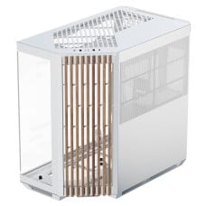 Gabinete Gamer APNX V1, Mid Tower, Vidro Temperado, ATX, Sem Fonte, Sem Fans, White/Wood