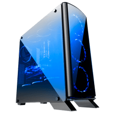 Gabinete Gamer Bluecase BG-007, Mid Tower, S-Fan, Vidro Temperado, Black, S-Fonte