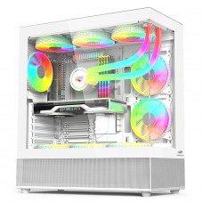 Gabinete Gamer C3Tech MT-G850WH, Mid Tower, Vidro Temperado, ATX, Branco, Sem Fonte, Sem Fan