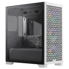 Gabinete Gamer Cooler Master Elite 302, ARGB, Vidro Temperado, Mid Tower, mATX, Com 3 Fans, Branco, E302-WGNN-SAZ