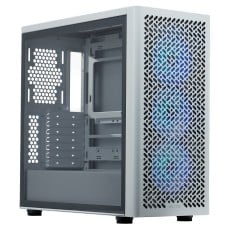 Gabinete Gamer Cooler Master Elite 502, ARGB, Vidro Temperado, Mid Tower, ATX, Com 3 Fans, Branco, E502-WGNN-SAZ