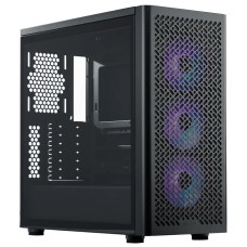 Gabinete Gamer Cooler Master Elite 502, ARGB, Vidro Temperado, Mid Tower, ATX, Com 3 Fans, Preto, E502-KGNN-SAZ