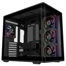 Gabinete Gamer Cooler Master Elite 600, ARGB, Mid-Tower, Vidro Temperado, ATX, Preto, Sem Fonte, Com 4 Fans, E600-KGNN-S01