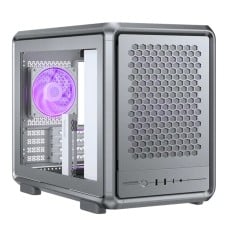 Gabinete Gamer Cooler Master MasterFrame 400 Mesh, ARGB, Mid-Tower, Vidro Temperado, M-ATX, Prata, Com 1 Fan, MF400M-SHNN-S00