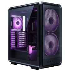 Gabinete Gamer Cooler Master MasterFrame 500 Mesh, ARGB, Mid-Tower, Vidro Temperado, E-ATX, Preto, Com 3 Fans, MF500M-KHNN-S01