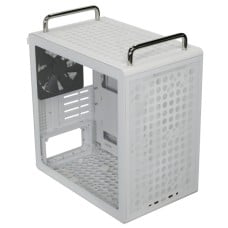 Gabinete Gamer Cooler Master Qube 340, Mid-Tower, Vidro Temperado, MATX, Branco, Sem Fonte, Com 1 Fan, Q340-WGNN-S00