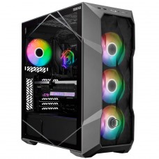 Gabinete Gamer Cooler Master TD500 Max, Mid Tower, ATX, Vidro Temperado, Com Fonte GX II 850W GOLD, Water Cooler 360 Atmos, 3 Fan, ARGB, Preto, TD500V2-MGNN85-SL0