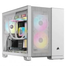 Gabinete Gamer Corsair 2500D Airflow, Mid Tower, Vidro Temperado, MATX, Branco, Sem Fonte, Sem Fans, CC-9011264-WW