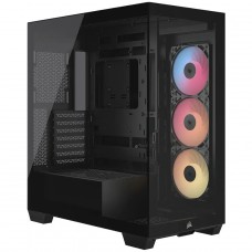 Gabinete Gamer Corsair 3500X RS-R ARGB, Mid Tower, Vidro Temperado, EATX, Sem Fonte, Com 3 Fans, Preto, CC-9011322-WW