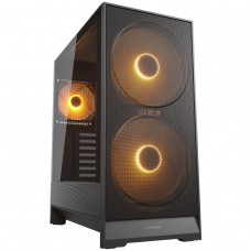 Gabinete Gamer Cougar Airface 180 RGB, Mid Tower, Vidro Temperado, ATX, Com 3 Fans, Preto, 385VA40.0001