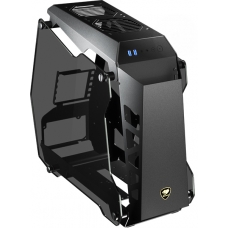 Gabinete Gamer Cougar Conquer Essence, Mini Tower, Vidro Temperado, Black, Sem Fonte