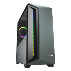 Gabinete Gamer Cougar DarkBlader X7, Mid Tower, Vidro Temperado, RGB, Midnight Green, Com 1 Fan, Sem Fonte, 385UM30-0005