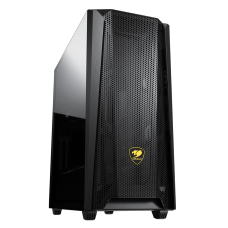 Gabinete Gamer Cougar MX660-Mesh, Mid Tower, Vidro Temperado, Black, ATX, Sem Fonte, Com 1 Fan, 385BMS0-0001