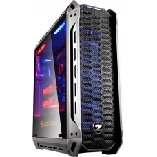 Gabinete Gamer Cougar Panzer-S, Mid Tower, Com 3 Fans, Vidro Temperado, Black, Sem Fonte
