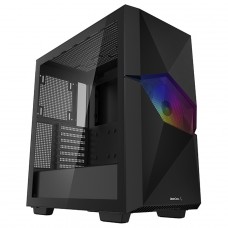 Gabinete Gamer DeepCool Cyclops, Mid Tower, Vidro Temperado, E-ATX, Black, Sem Fonte, Com 1 Fans, R-BKAAE1-C-1