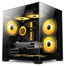 Gabinete Gamer Duex, Mini Tower, Vidro Temperado, M-ATX, Sem Fans, Preto, DXGA275BK S/LOGO