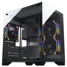Gabinete Gamer Fortrek Clarity, Mid Tower, Vidro Temperado, MATX, Preto, Sem Fonte, Sem Fans