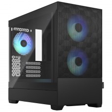 Gabinete Gamer Fractal Design Pop Mini Air, RGB, Mini Tower, mATX, Sem Fonte, Com 3 Fans, Preto, FD-C-POR1M-06