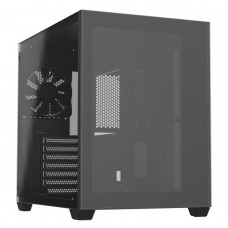 Gabinete Gamer FSP CMT380B, Aquario, Mid Tower, Vidro Temperado, ATX, Preto, Sem Fonte, Com 3 Fans