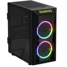 Gabinete Gamer Gamdias, Talos E1, Mini Tower, Vidro Temperado, Black, Sem Fonte, Com 2 Fans