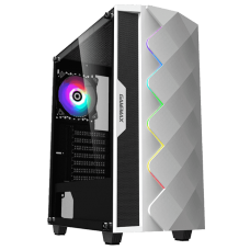 Gabinete Gamer Gamemax Diamond 3601, Mid Tower, RGB, Vidro Temperado, White, ATX, Sem Fonte, Com 1 Fan, DIAMOND 3601-W