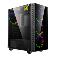 Gabinete Gamer Gamemax Revolt 3606, RGB, Mid Tower, Vidro Temperado, White,  Sem Fonte, Com 3 Fans