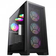 Gabinete Gamer Gamemax Leader BK, Full Tower, Vidro Temperado, E-ATX, Sem Fonte, Sem Fans, Preto