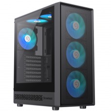 Gabinete Gamer Gamemax Storm 2 AB, Mid Tower, ATX, Vidro Temperado, Preto, Sem Fonte, Sem Fan