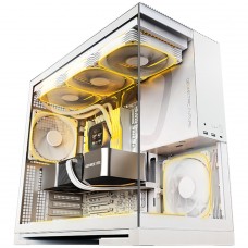 Gabinete Gamer Geometric Future Model 5, Mid Tower, Vidro Temperado, EATX, Sem Fonte, Com 5 Fans ARGB, Branco, GEO-M5F-W
