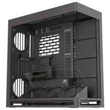 Gabinete Gamer HAVN HS 420 VGPU, Mid Tower, Vidro Temperado, E-ATX, Sem Fonte, Sem Fans, Preto