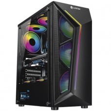 Gabinete Gamer Hayom GB1713, Mid Tower, Vidro Temperado, ATX, Sem Fonte, Com 4 Fans, Preto